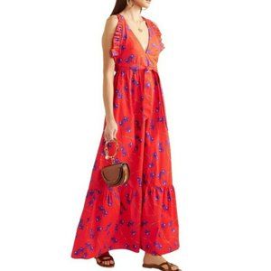 Borgo de Nor Violetta red floral dress